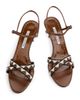 Manolo Blahnik Women's Popeyana Leather Stiletto-Heel Slingback Sandals - 4