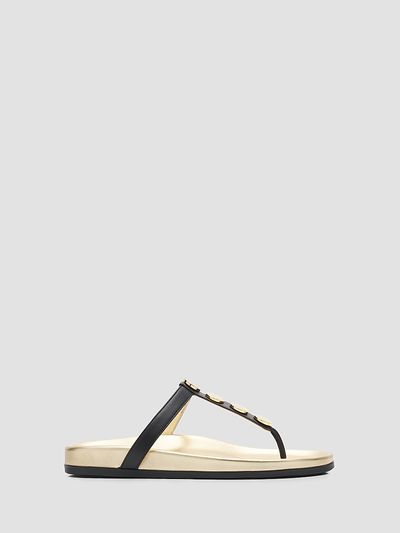 Manolo Blahnik Women's Ruja Dome-Stud Leather Thong Sandals