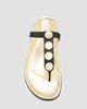 Manolo Blahnik Women's Ruja Dome-Stud Leather Thong Sandals - 5