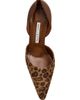Manolo Blahnik Women's Taylerbinu 90MM Leopard-Print Suede D'Orsay Pumps - 3