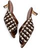 Manolo Blahnik Women's Trofesamu Woven Kitten-Heel Sandals - 6