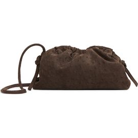 Mansur Gavriel Mansur Gavriel Mini Cloud Ostrich Embossed Suede Clutch