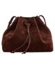 Mansur Gavriel Mansur Gavriel Secchio Suede Crossbody Bag Chocolate One - 1