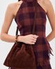 Mansur Gavriel Mansur Gavriel Secchio Suede Crossbody Bag Chocolate One - 3