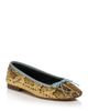 Mansur Gavriel Mansur Gavriel Women's Dance Snake Embossed Leather Ballet Flats - 1