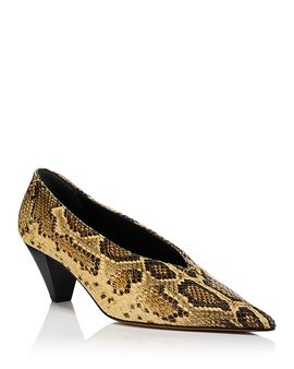 Mansur Gavriel Mansur Gavriel Women's Kiki Heel Snake Embossed Pumps