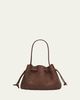 Mansur Gavriel Ostrich-Embossed Leather Drawstring Top-Handle Pouch - 1