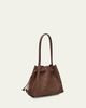 Mansur Gavriel Ostrich-Embossed Leather Drawstring Top-Handle Pouch - 3