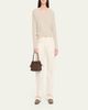Mansur Gavriel Ostrich-Embossed Leather Drawstring Top-Handle Pouch - 5