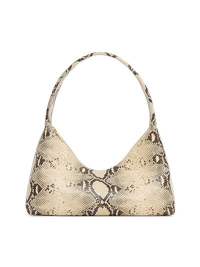 Mansur Gavriel Women's Candy Snake-Embossed Leather Baguette