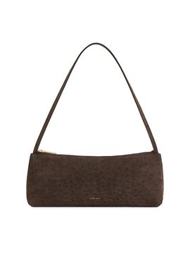 Mansur Gavriel Women's Gaia Ostrich-Embossed Leather Baguette Bag