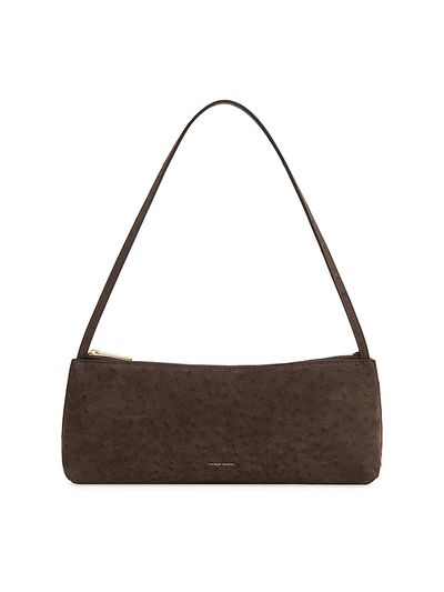 Mansur Gavriel Women's Gaia Ostrich-Embossed Leather Baguette Bag