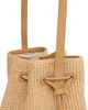 Mansur Gavriel Women's Raffia & Suede Bucket Bag - 3