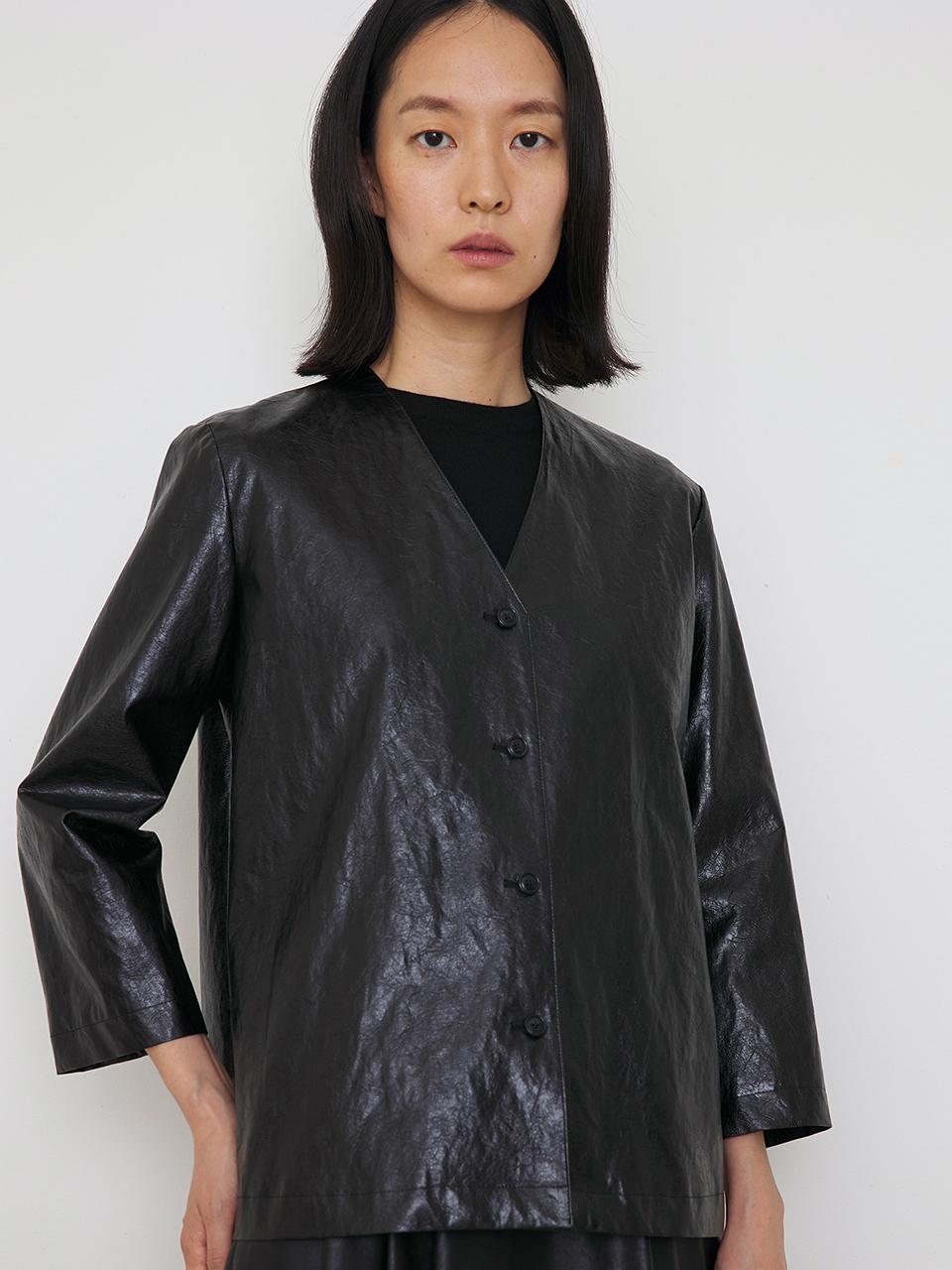 manuelle et guillaume Leather inner jacket