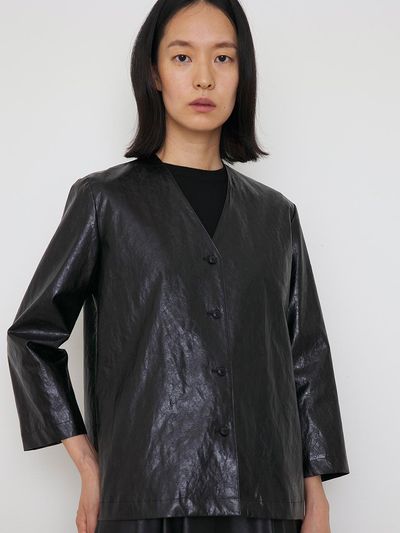 manuelle et guillaume Leather inner jacket