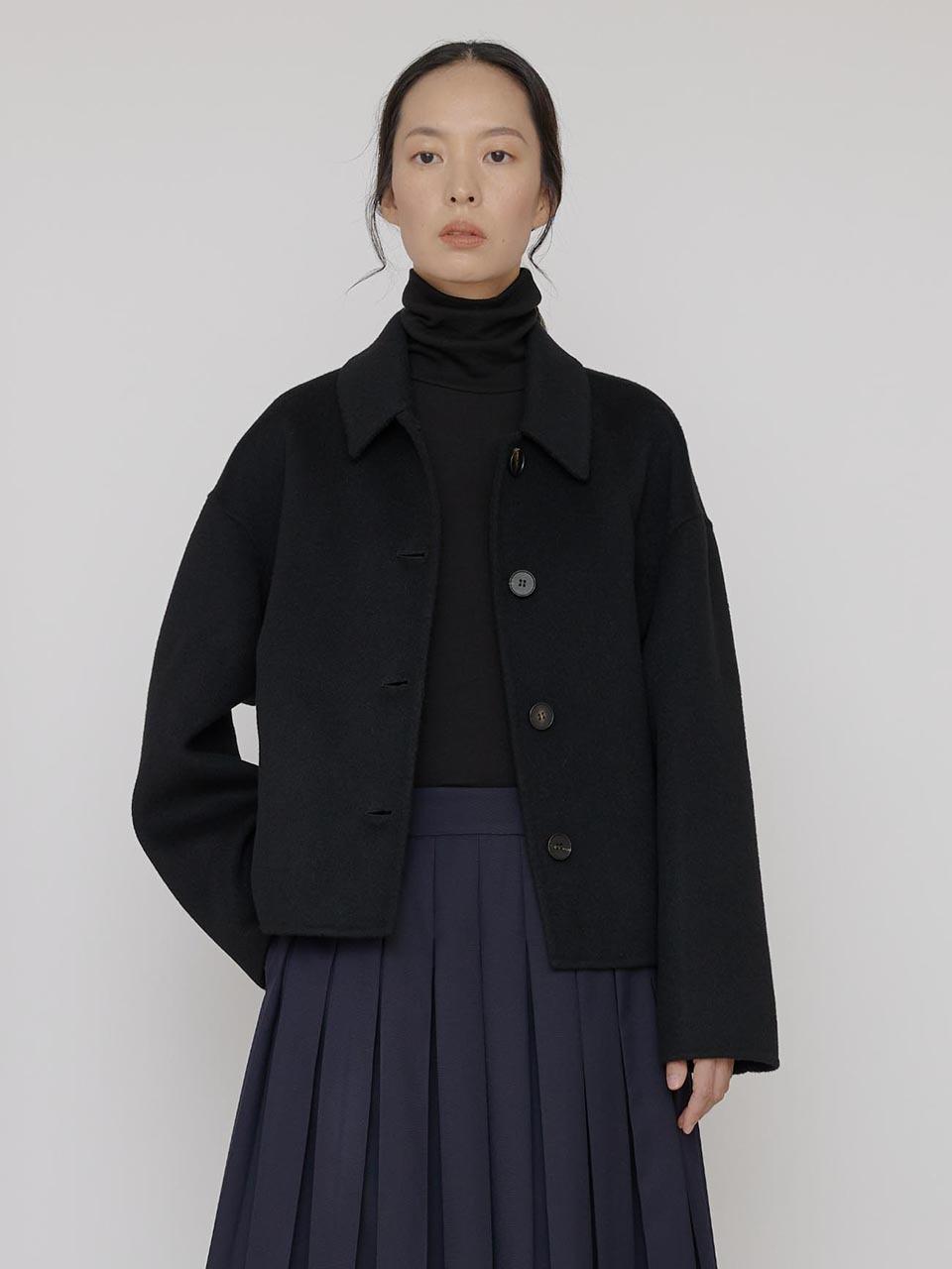 manuelle et guillaume Wool handmade cropped jacket