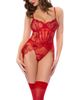 Mapale Mapale Sequin Cutout Mesh Underwire Bodysuit - 1