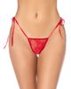 Mapale Mapale Tie Front Lace Babydoll Chemise & Thong Set - 3