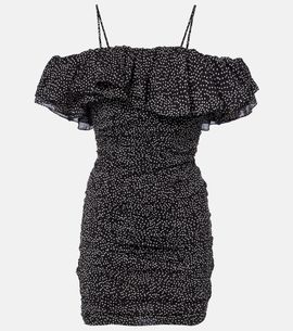 Marant Etoile Marant Etoile Davilia draped polka-dot cotton minidress