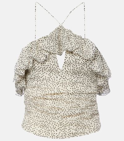 Marant Etoile Marant Etoile Djimia halterneck cotton-blend top