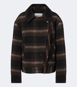 Marant Etoile Marant Etoile Galeane plaid wool-blend jacket
