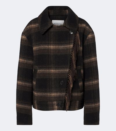 Marant Etoile Marant Etoile Galeane plaid wool-blend jacket