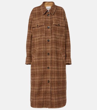 Marant Etoile Marant Etoile Gislene checked virgin wool coat