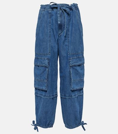 Marant Etoile Marant Etoile Ivy mid-rise denim cargo pants