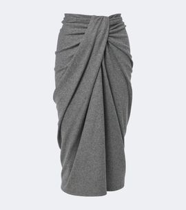 Marant Etoile Marant Etoile Jeldia draped flannel midi skirt