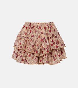 Marant Etoile Marant Etoile Jocadia floral ruffled cotton shorts
