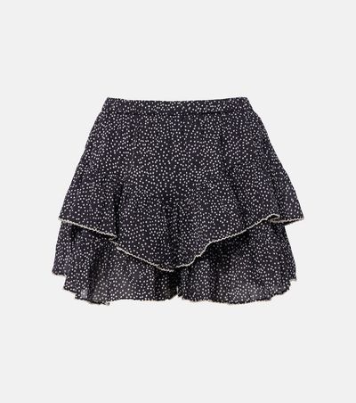Marant Etoile Marant Etoile Jocadia polka-dot ruffled cotton shorts
