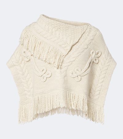 Marant Etoile Marant Etoile Kacie cable-knit wool-blend poncho