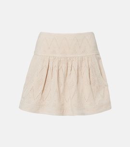 Marant Etoile Marant Etoile Kelise broderie anglaise cotton miniskirt