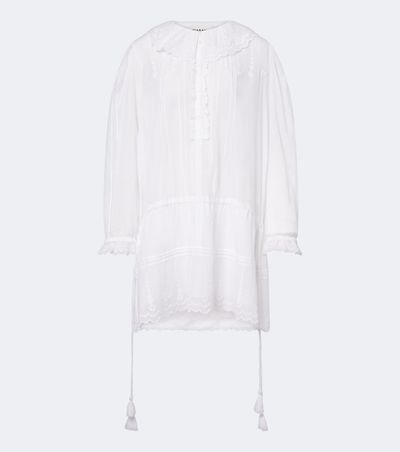 Marant Etoile Marant Etoile Lenora embroidered cotton voile minidress