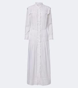 Marant Etoile Marant Etoile Lonie embroidered ruffled cotton maxi dress