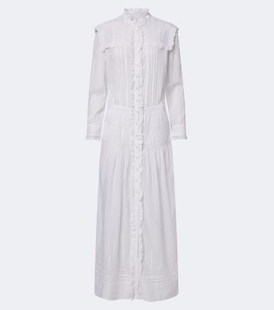 Marant Etoile Marant Etoile Lonie embroidered ruffled cotton maxi dress