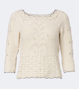 Marant Etoile Marant Etoile Lua pointelle cotton and wool sweater