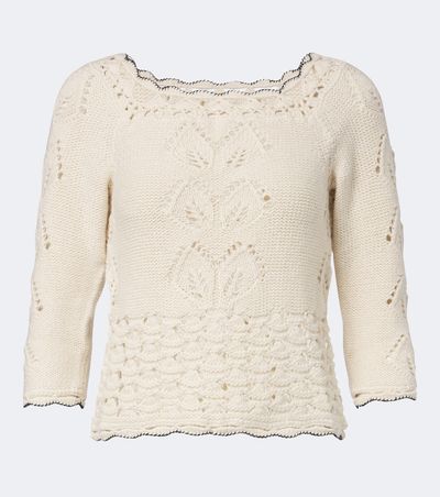Marant Etoile Marant Etoile Lua pointelle cotton and wool sweater