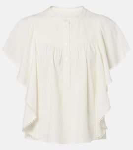 Marant Etoile Marant Etoile Marlie ruffled crochet-trimmed blouse
