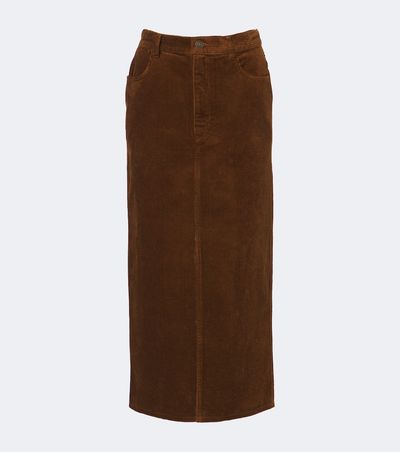 Marant Etoile Marant Etoile Odalie cotton and linen corduroy maxi skirt