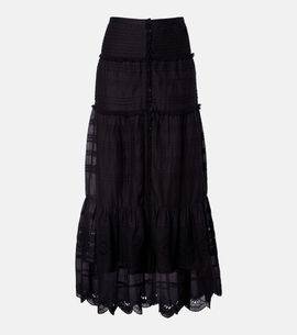Marant Etoile Marant Etoile Paoline lace-trimmed maxi skirt