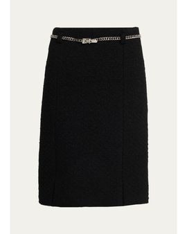 Marc Jacobs Runway Tweed Virgin Wool-Blend Knee-Length Skirt