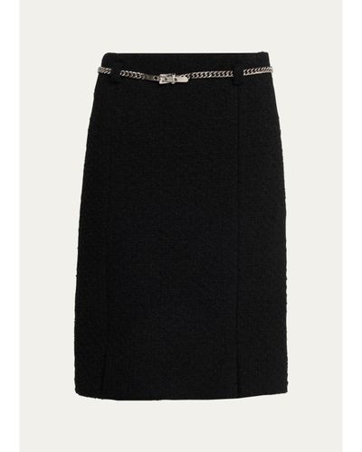 Marc Jacobs Runway Tweed Virgin Wool-Blend Knee-Length Skirt
