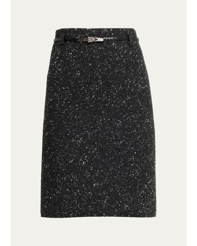 Marc Jacobs Runway Virgin Wool-Blend Belted Midi Skirt