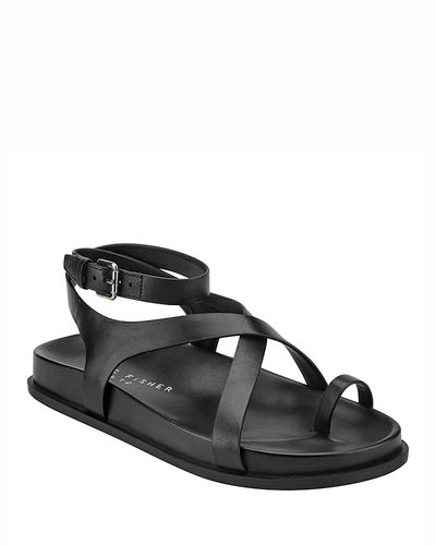 Marc Fisher Ltd. Marc Fisher Ltd. Women's Bevy Leather Casual Strappy Flat Sandals