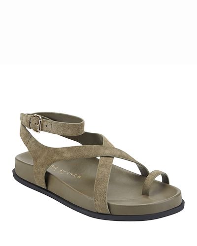Marc Fisher Ltd. Marc Fisher Ltd. Women's Bevy Suede Casual Strappy Flat Sandals