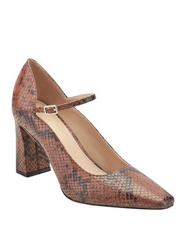 Marc Fisher Ltd. Marc Fisher Ltd. Women's Genevie Snake-Embossed Leather Mary Jane Pumps