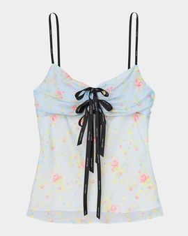 Marc Jacobs Blurred Floral Bow Top