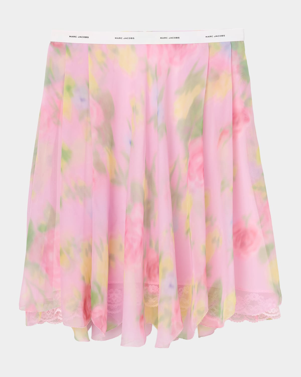 Marc Jacobs Blurred Floral Chiffon Skirt