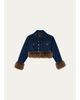 Marc Jacobs Faux-Fur-Trim Shrunken Trucker Jacket - 1